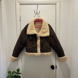 Zara Cropped Aviator Jacket